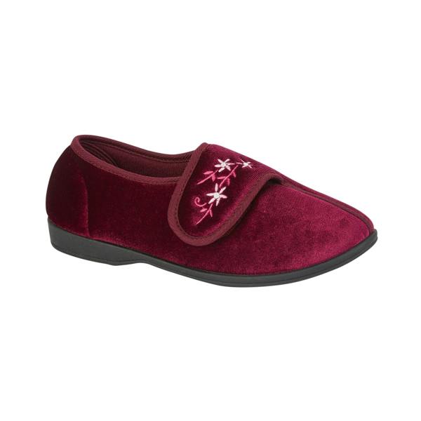 Jo & Joe VERONICA Touch Fasten Slippers   in  Red