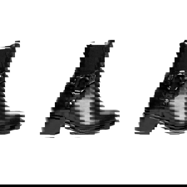 Club Cubano LAMBRO Mens Leather Cuban Heel Boots Black