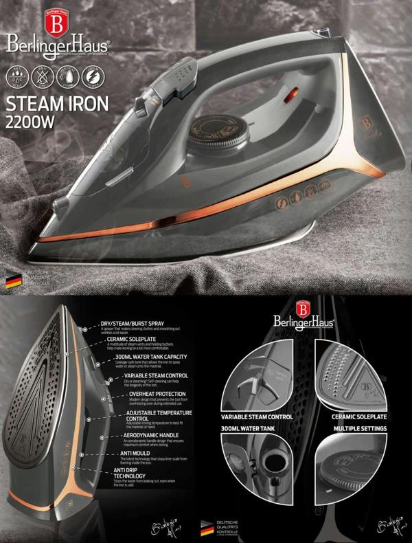 Steam Iron Berlinger Haus BH 9414 Moonlight Collection