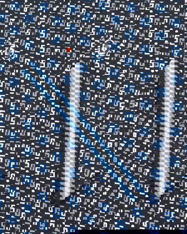 Lambretta All Over Geometric Mens Smart Classic Retro Polo Shirt