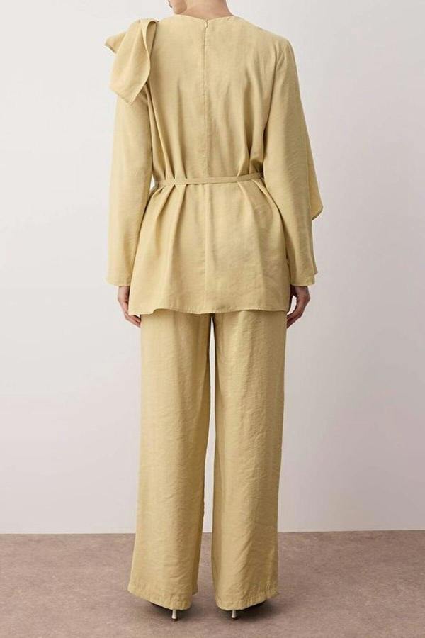 WOVCOR 2-Piece Modal Fabric Woven Top and Bottom Set