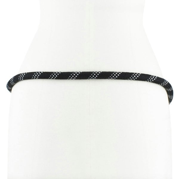 Alexander McQueen knotted rope belt in black and white