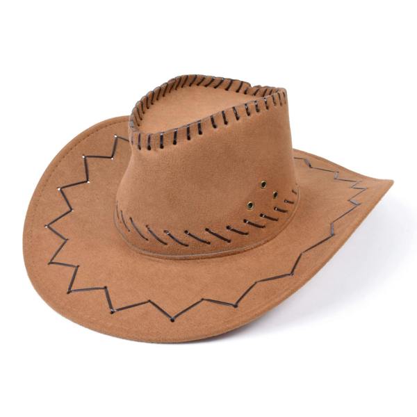 Bristol Novelty Unisex Adults Stitched Cowboy Hat - Brown - 