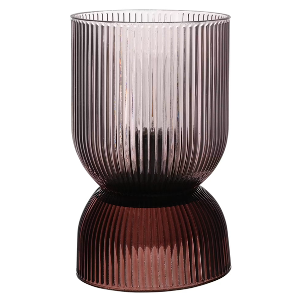 Hestia Battery Operated Curved Glass Lamp Taupe