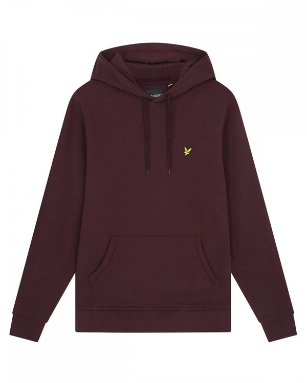 Lyle & Scott Mens Pullover Hoodie - Z562 Burgundy