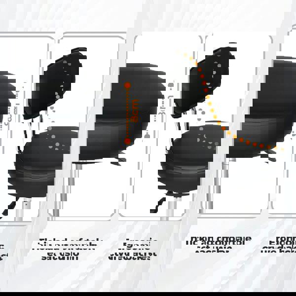 Levede Swivel Drafting Chair Round Rolling Bar Stool Leather Adjustable Office