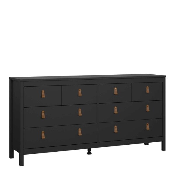 Wyld Haus Wildberry Matt Black Double Dresser 8 Drawers
