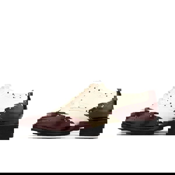 Embassy London Eton - Burgundy & Cream - Women's square toe leather lace-up