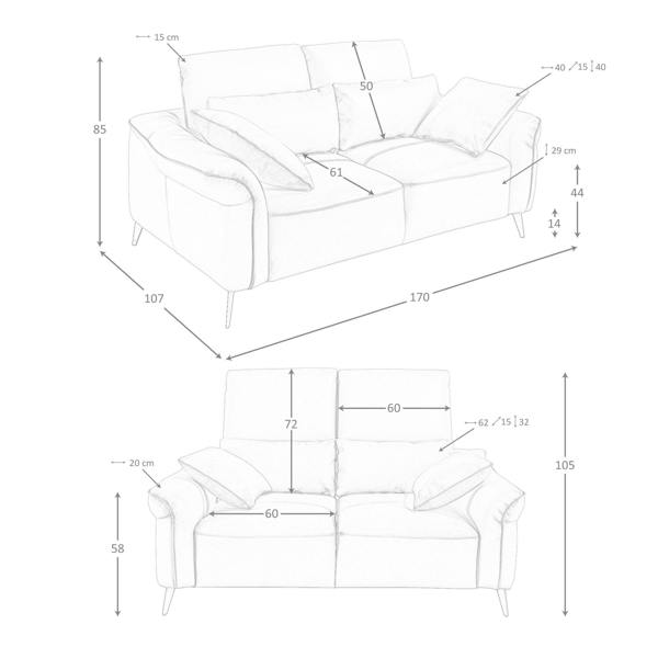 Angel Cerdá Brown leather sofa 6207/6208