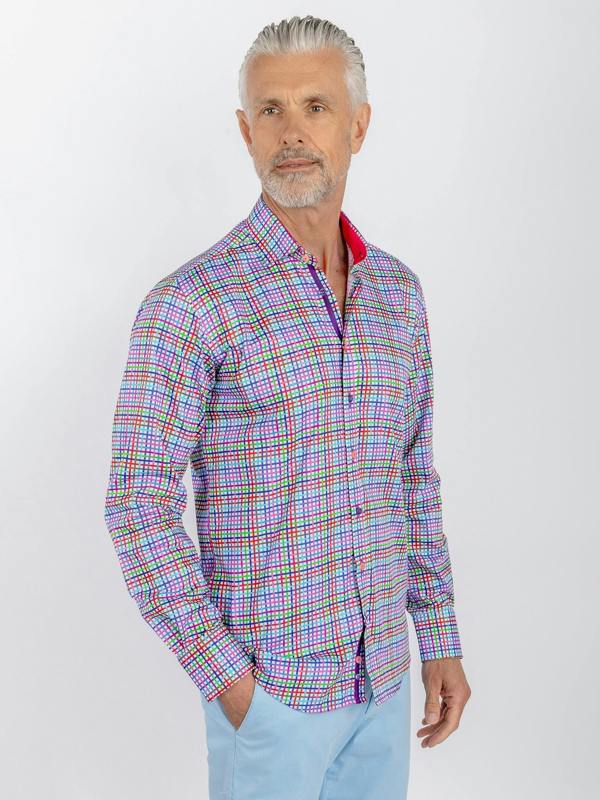 CHECK GINGHAM PINK INSERT - Claudio Lugli Shirts