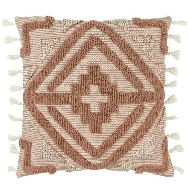 Furn Kalai Tufted Tassel Cushion Cover - Cinnamon