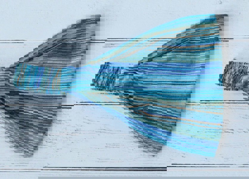 Antonia York Blue Striped Headband | Ziggy Nepalese Cotton Bandana