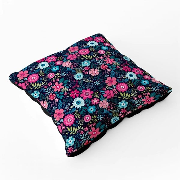 Warren Reed Cute Colourful Flower Pattern Floor Cushion