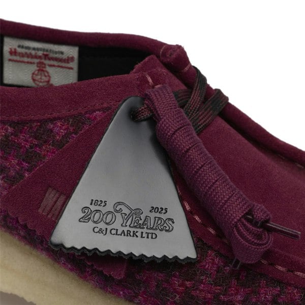 Clarks Originals Wallabee Harris Tweed Women's Purple Shoes