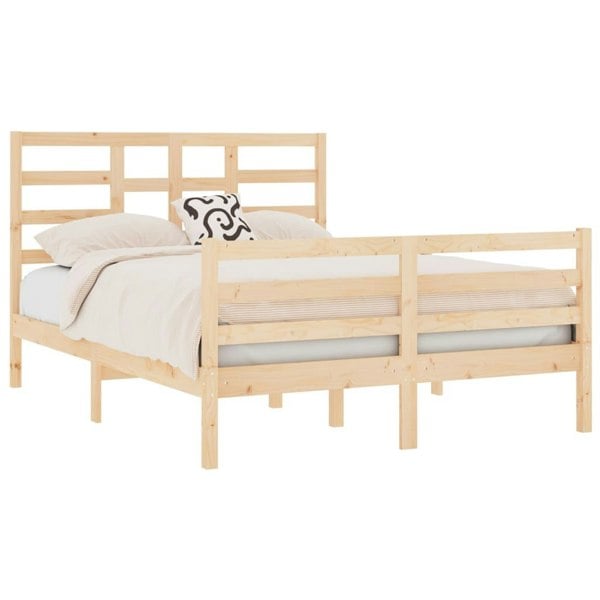 Berkfield Bed Frame Solid Wood 120x190 cm Small Double