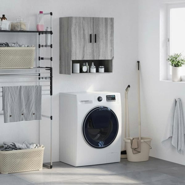 Berkfield Wall Cabinet Grey Sonoma 60x31x70 cm Engineered Wood
