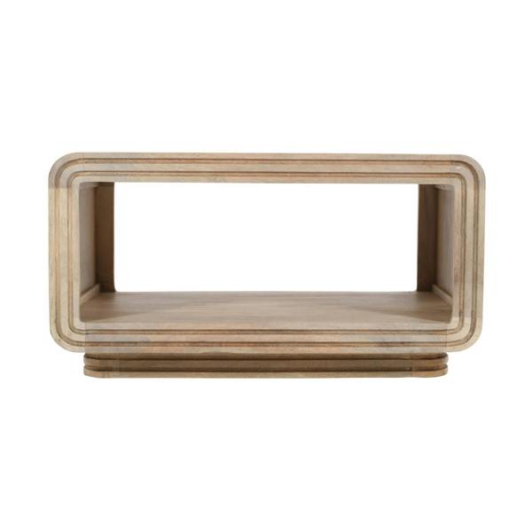 Wyld Haus Arizona Carved Natural Mango Wood Open Coffee Table