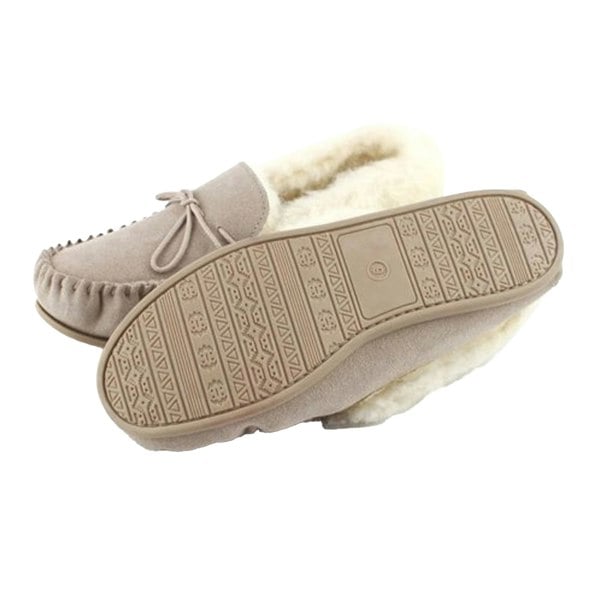 Eastern Counties Leather Womens/Ladies Willa Suede Moccasins - Stone