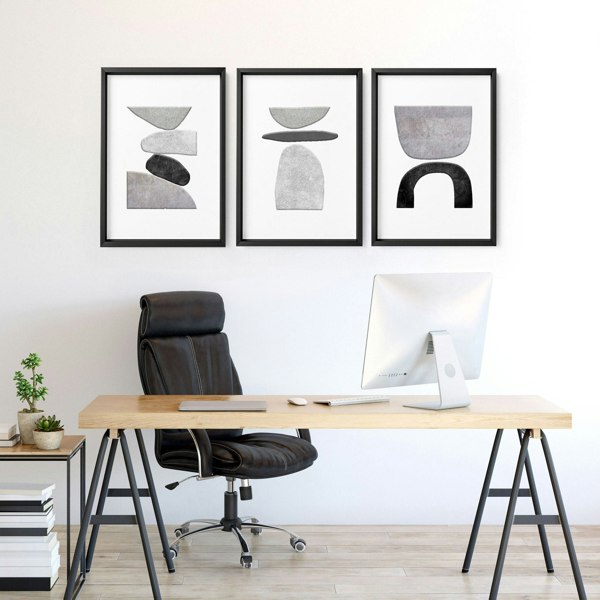 Artwork For Home Office | Set of 3 wall art prints