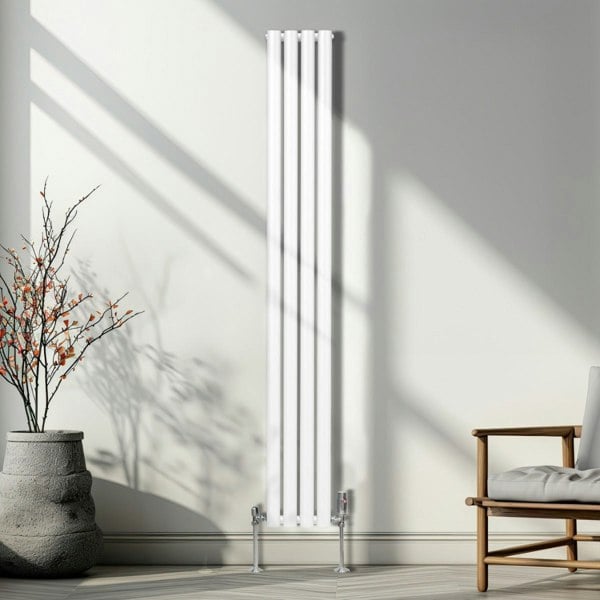 Monstershop Oval Column Radiator – 1800mm x 240mm – White