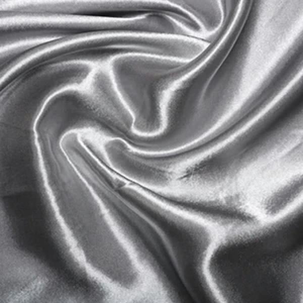 Minerva Core Range Premium Soft Liquid Satin Dressmaking Fabric per metre, 150cm / 59" Wide - Silver