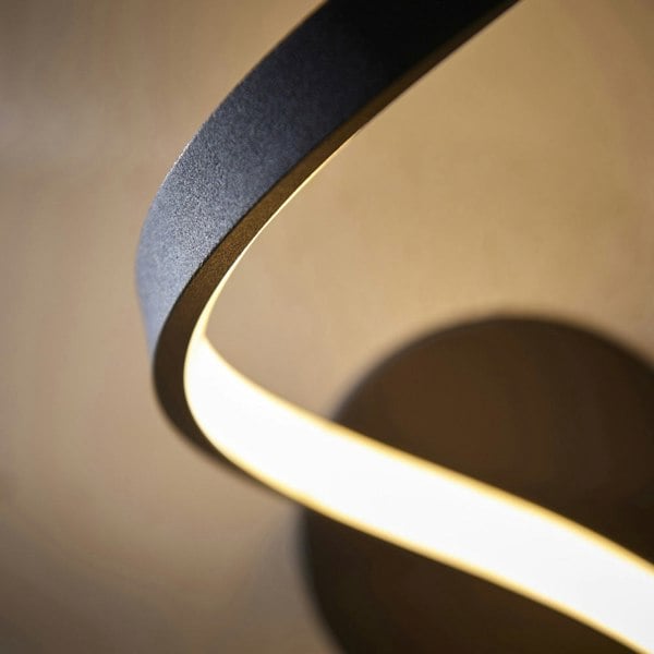 Non Automatic Outdoor LED Wall Light - Textured Black & White Diffuser