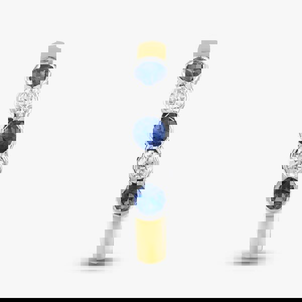 T. H. Baker 18ct Yellow Gold 0.40ct Brilliant Cut Sapphire & 0.20ct Diamond Five Stone Ring 23680