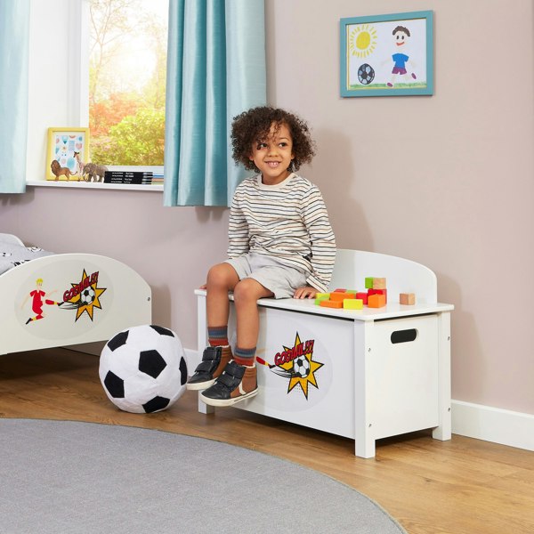 Liberty House Toys Kid’s Wooden Football Toy Box