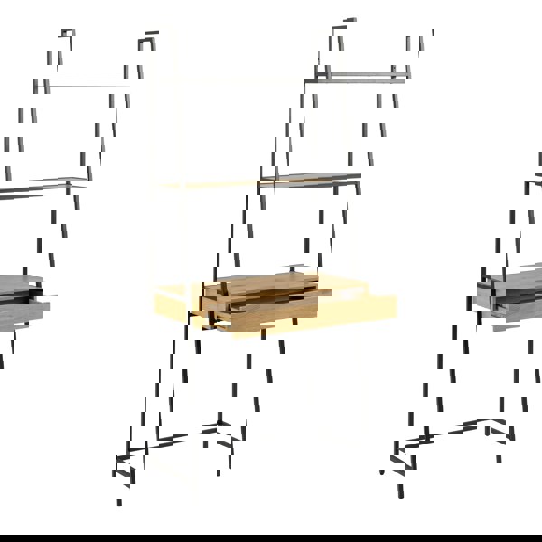 Furniture To Go Seaford Bookcase with 1 Drawer in Black and Oak