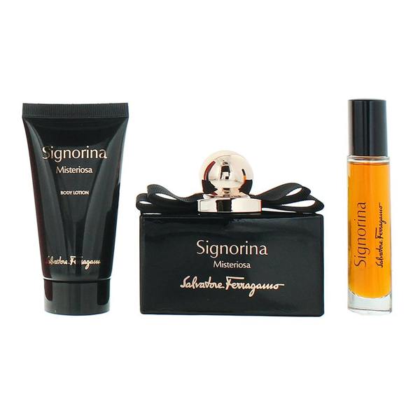 Salvatore Ferragamo Signorina Misteriosa Eau de Parfum 100ml, Eau de Parfum 10ml + Body Lotion 50ml Gift Set for Her