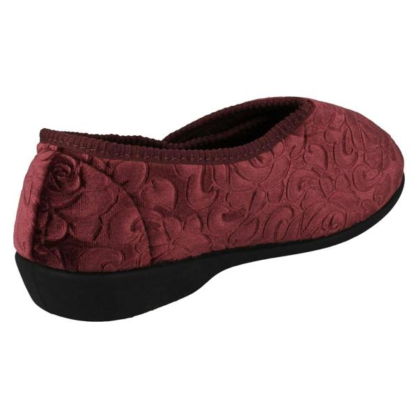 Jo & Joe Ladies Jo & Joe Embossed Floral Detailed Slippers Doreen