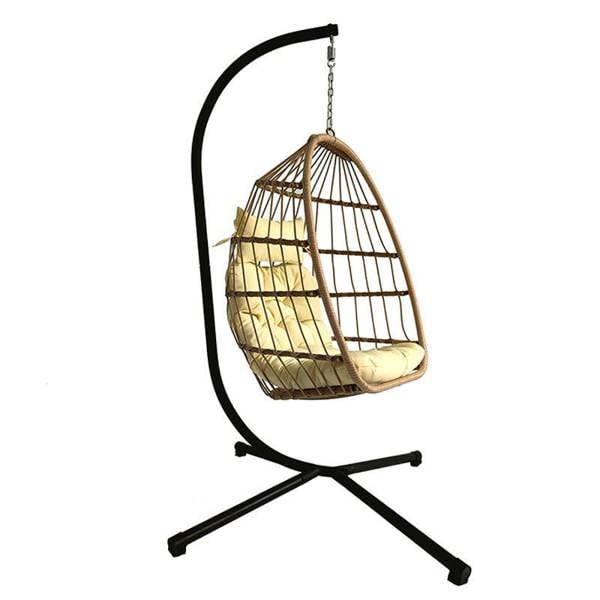 Groundlevel Luxury Hanging Egg Chair with Cushion