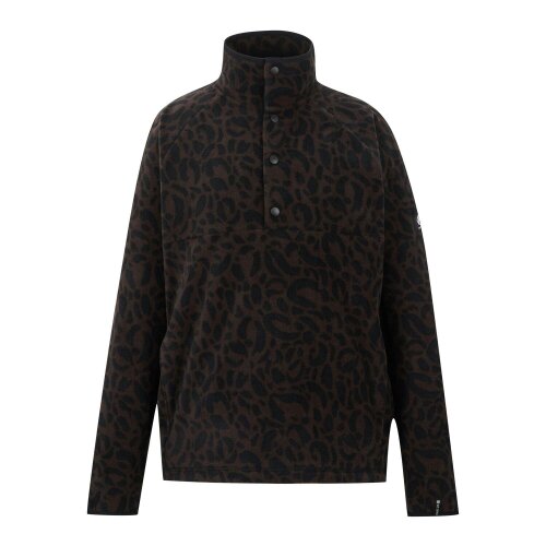 Dare 2B Womens Leopard Print Fleece Top - Hot Fudge - 18 UK - Hot Fudge - 100% Recycled Polyester