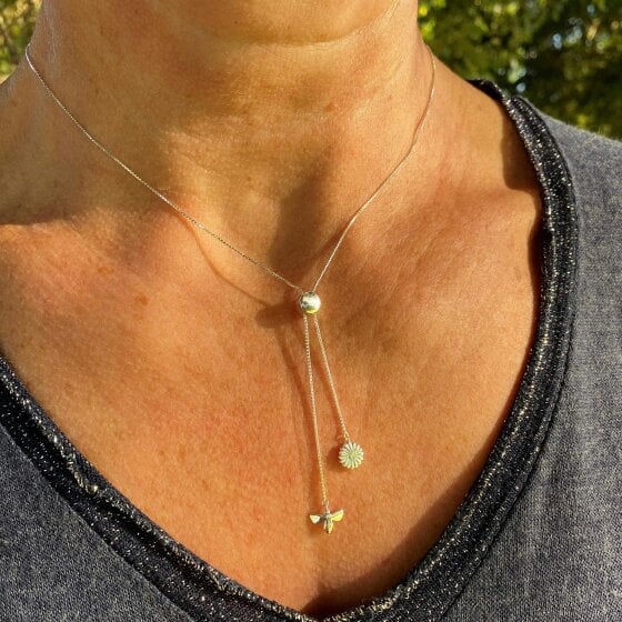 Reeves & Reeves Daisy & Bee Slider Necklace