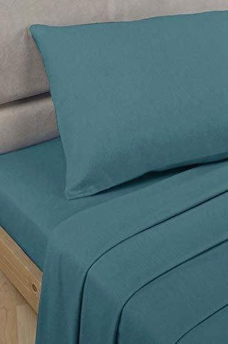 Percale Flat Sheet - Teal - Single