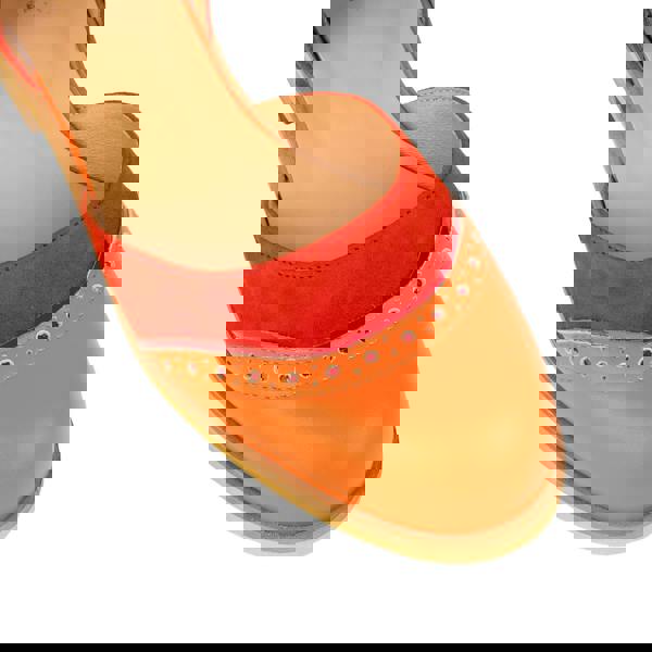 Embassy London Gigot - Red Multi - Women's closed heel round toe leather flat sandal