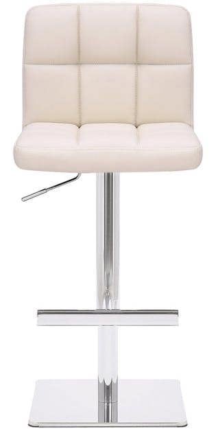 Lamboro Allegro Deluxe Kitchen Bar Stool, Adjustable Height and Swivel, Breakfast Bar & Home Barstool, Cream