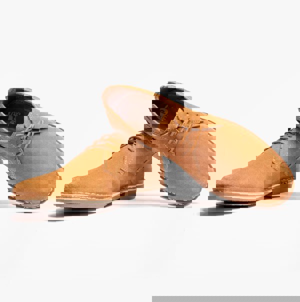 Popps JONAS Mens Suede Desert Shoes Cognac