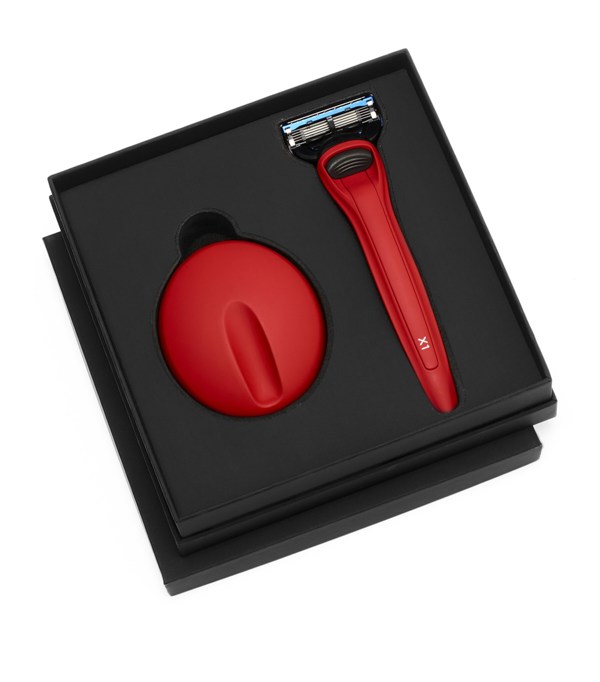 Bolin Webb X1 Matte Red Razor and Stand Gift Set - Gillette Fusion 5 Razor