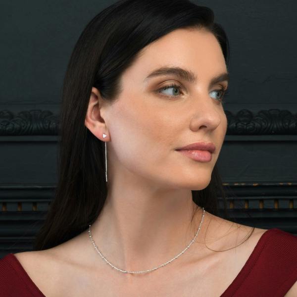 namana 925 Sterling Silver Beaded Chain Necklace