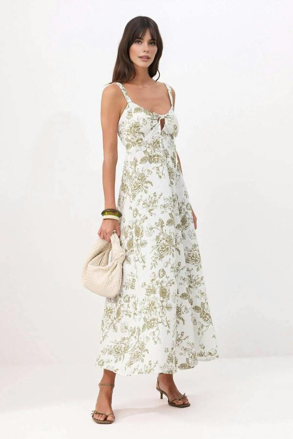 WOVCOR Linen-Look Woven Dress
