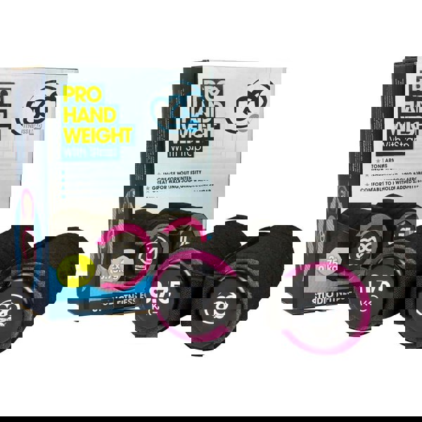 Fitness Mad 2 x 0.75kg Pro Hand Weights - Purple