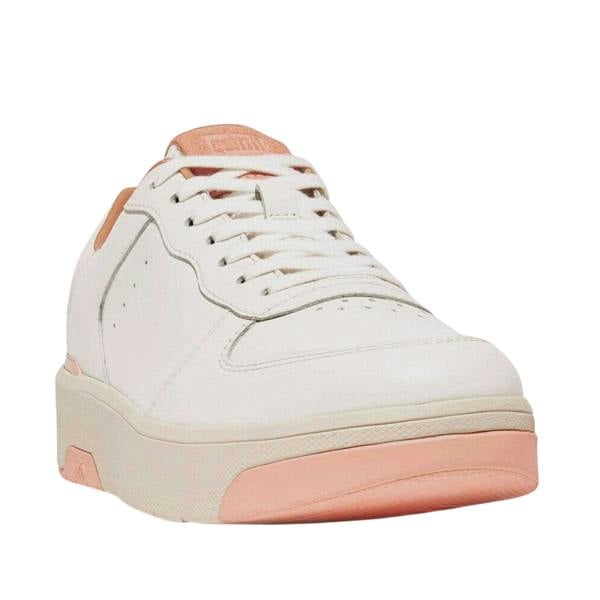 FitFlop Womens/Ladies Leather Trainers - White/Pink - 