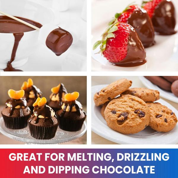Total Chef Chocolate Melting Pot – 250g Electric Fondue Set with Accessories for Parties & DIY Treats(Black)