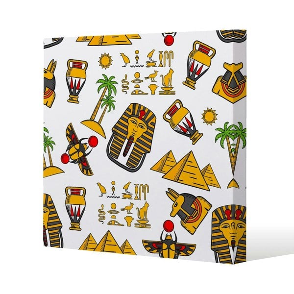 Benjamin Tate Design Egypt Slim Style Canvas Print  40x40cm , 15mm Slim Real wood.