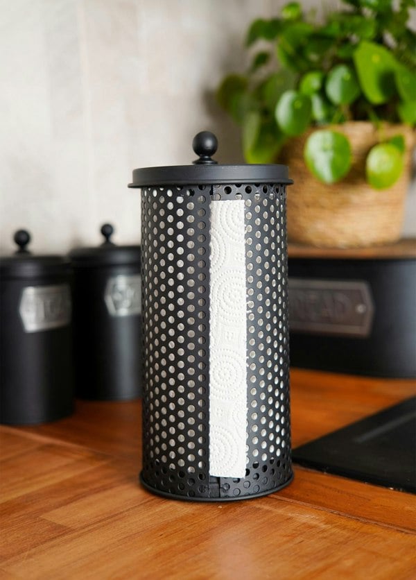 Rozi Black Paper Towel Holder