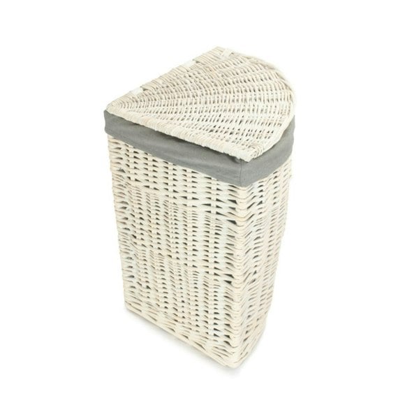 Corner Laundry Wicker Basket