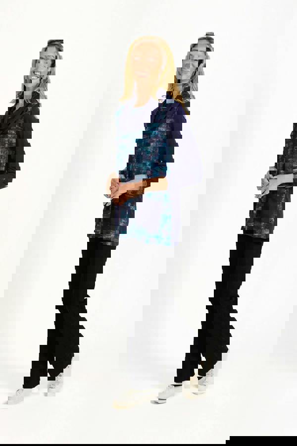 Etchy Printed Tunic with Snood