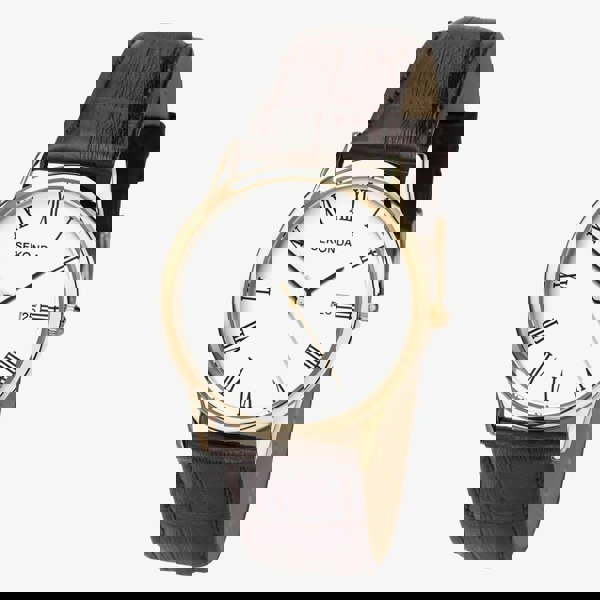 Sekonda Classic Brown Leather Strap Watch 3676