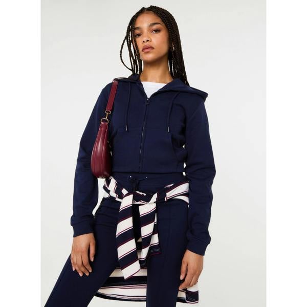 Pink Vanilla Zip Up Cropped Hoodie